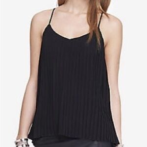 Express Black Accordion Flowy Tank Blouse Size XL NWT!
